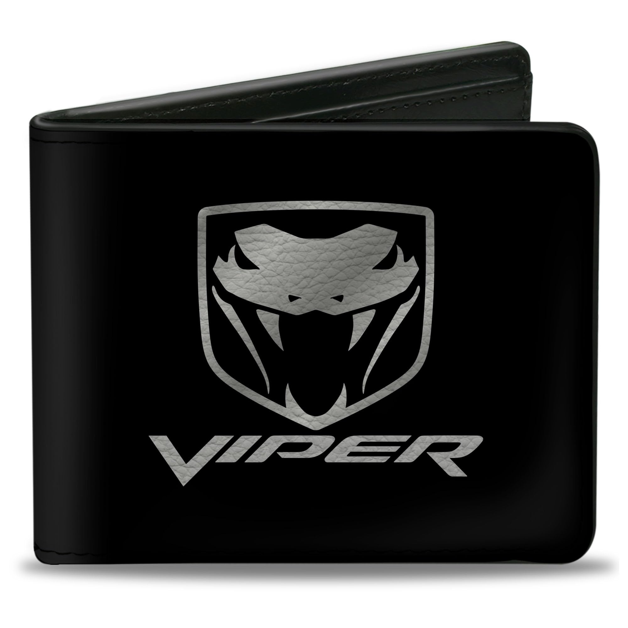 Buckle Down unisex-adult Wallet Dodge Viper Black/silver Logo Wallet Dodge Viper Black/Silver Logo Bi-Fold Wallet - multi -