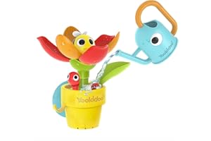 Yookidoo Toddler Baby Bath Toy (Ages 1-3) Pop-Up Bee Flower Sprinkler - Garden Adventure Set with Watering Can (Mold Free) Attach to Any Tub or Shower Fun for Bath time - Great for Boys,Girls,& Kids