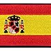 EmbTao Spain Flag Embroidered Patch Spanish Iron On Sew On National Emblem