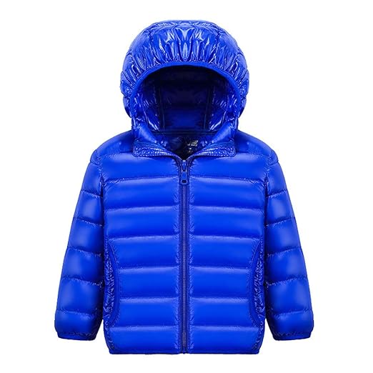GODGETS Kinder Outdoor Daunenjacke Leicht Daunen Jacke Früling Herbst Kapuze Reißvrschluss Winterjacke Übergangsjacke Steppja