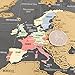 Scratch Off World Map - Personalised Travel Tracker Poster - Remember and Share Your Adventures (Black, 33” x 23”)