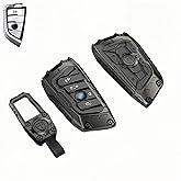 Heavy Zinc Alloy Key fob Cover, Keychain, Key Case, Accessories Compatible with BMW 5 6 7 Series X1 X2 X3 X5 X6 X7 Series (Model-A)