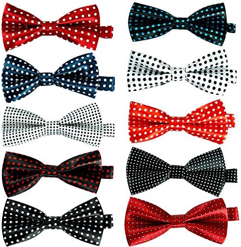 Elegant Pre-tied Bow ties Formal Tuxedo Bowtie Set with Adjustable Neck Band,Gift Idea For Men And Boys(5/8/10/20 Pcs)