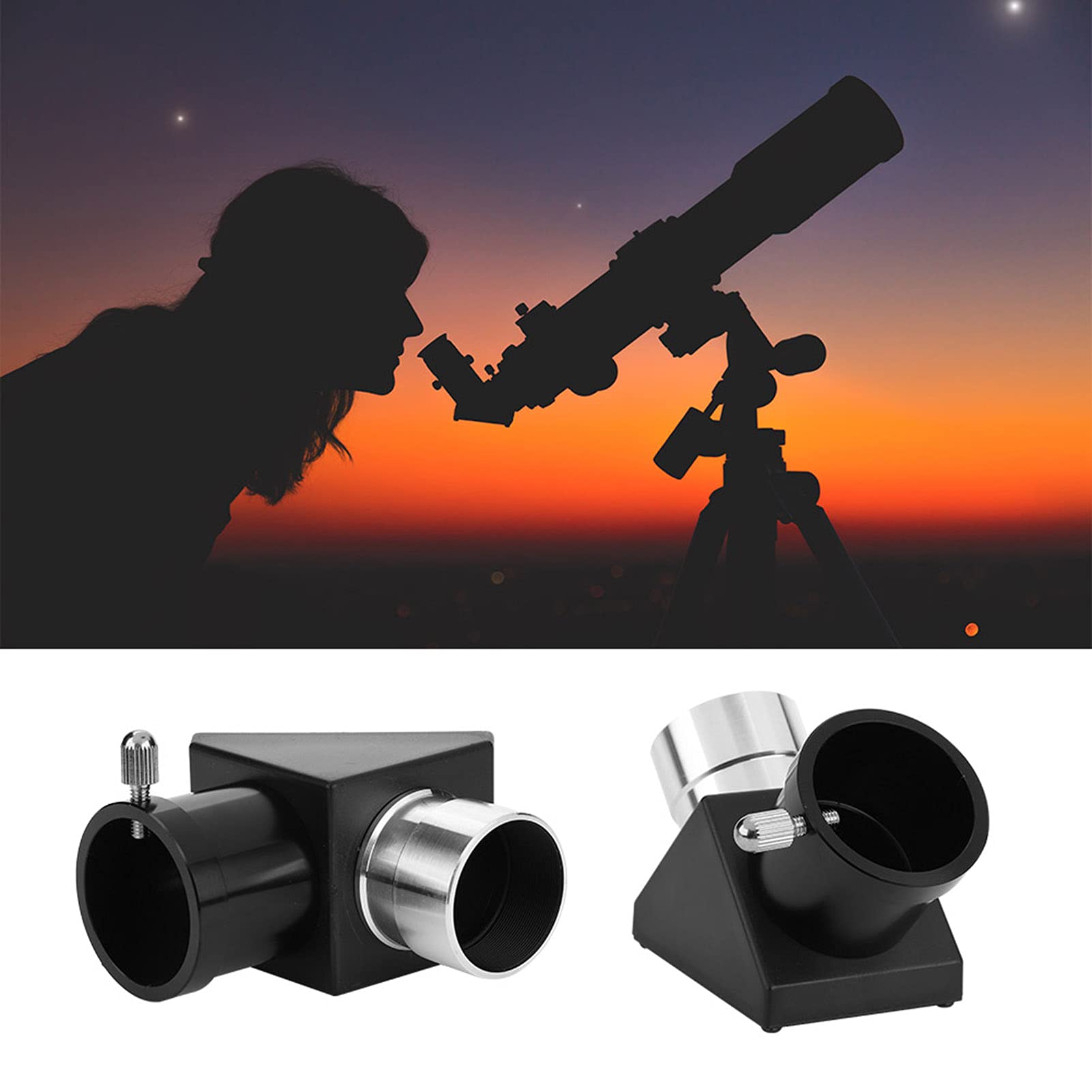 1.25 Inch Star Diagonal, 90 Degree Zenith Mirror Astronomical Telescope Eyepiece Celestron Star Diagonal Diagonal Adapter Inverted Image Prism Zenith Mirror For Telescope Zenith Diagonal Mirror