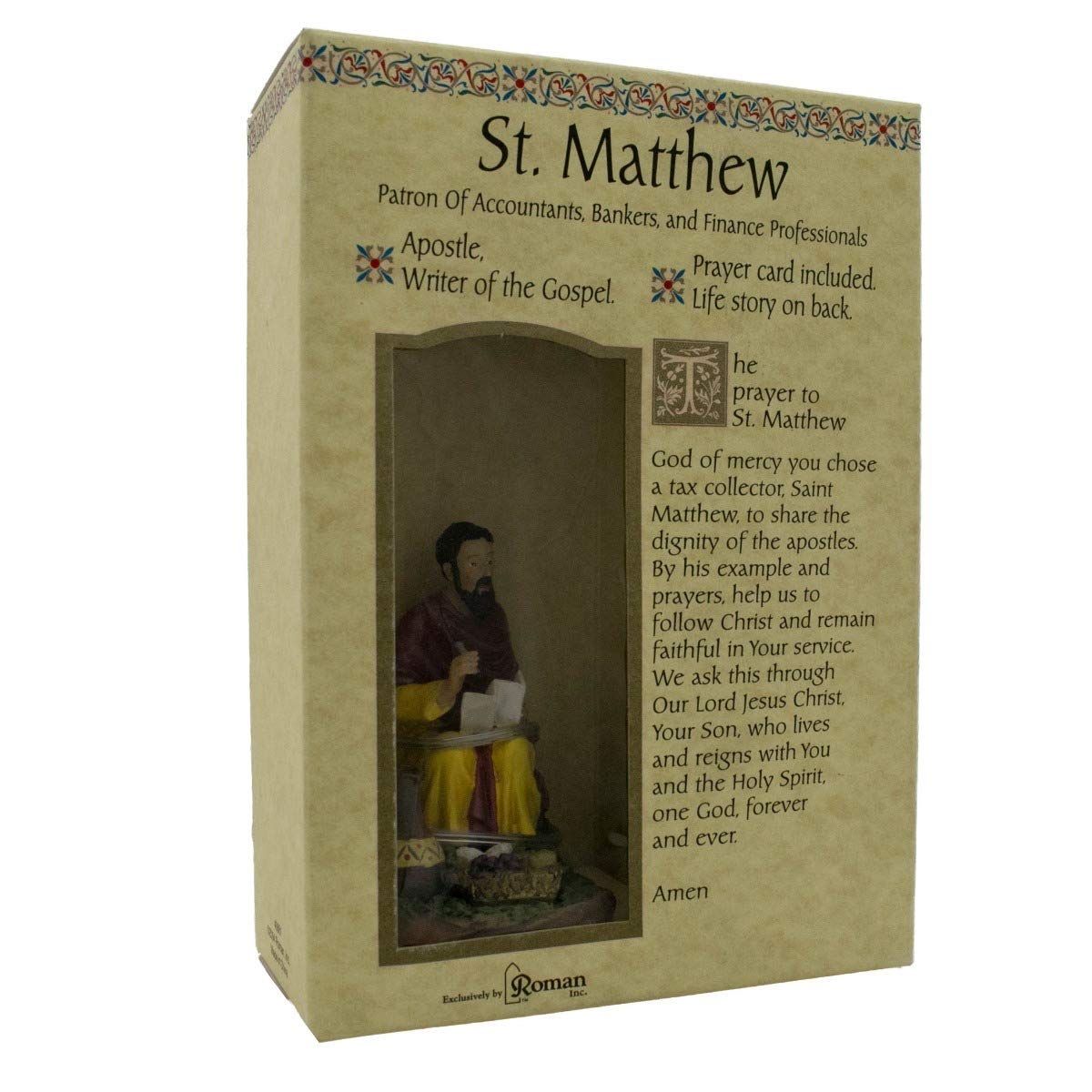 Roman Patrons & Protectors St. Matthew * Saint Catholic Confirmation Santo by Church Supply Warehouse