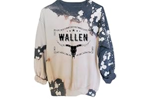 RFBIQI Cowboys & Beer Sweatshirt Women Country Music Shirt Funny Drinking Pullover Top Casual Crew Neck Long Sleeve Rodeo Tee