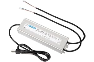 KEKEBEE LED Driver 24V400W Waterproof Power Supply AC90-120V to DC24V16.7A Low Voltage Transformer IP67 Converter Suitable for Indoor and Outdoor LED Lighting and Any 24V DC LED