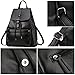 Leather Backpack, COOFIT Black Backpack Black Leather Backpack Purse Bookbag for Women
