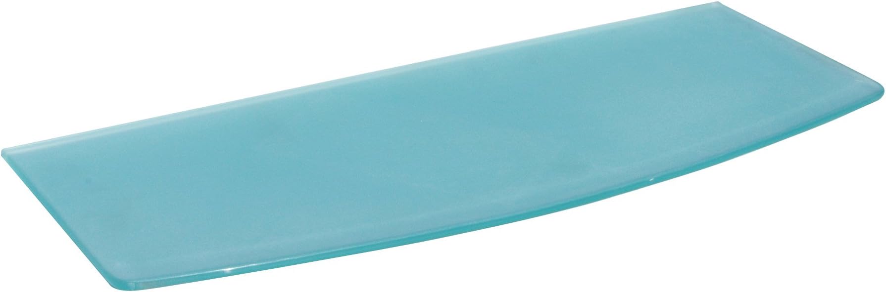Home System 78202460TS Curved Satin Finish Tempered Glass Shelf, 200/240 cm x 600 mm