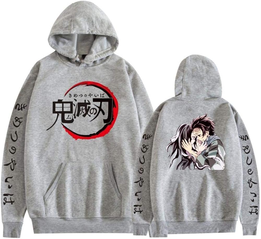 Unisex Demon Slayer Hoodie 3D Printed Anime Kimetsu no Yaiba Cosplay Sportswear Sweatshirts Long