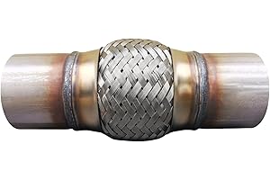 SUISFLXGRO Exhaust Flex Pipe 3"X4"/8" Universal Type 100% Stainless Steel For Heavy Duty and Cars