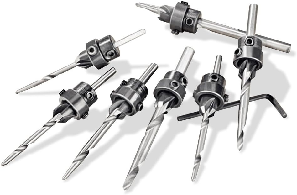 NUZAMAS Drill and Countersink Set of 7