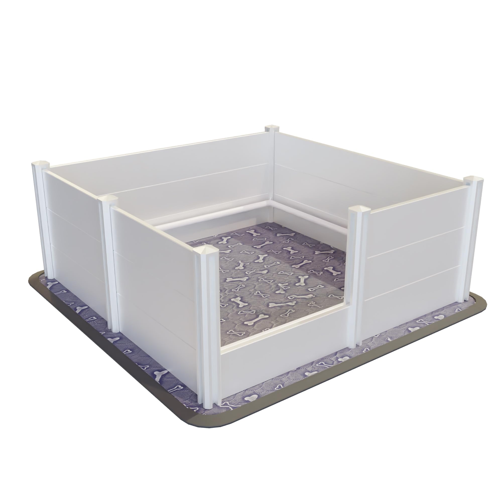 Photo 1 of **MANUEL HALF TORN**Exroo Whelping Box for Dogs and Puppies, 48"x48"x19.5",Puppy Whelping Supplies with Large Washable Pee Pads,Dog whelping Box for Puppies Birth,Indoor ez Whelping kit for Large Breed Dogs,White