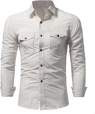 camisa crema hombre