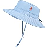 HECCEI Baby Sun Hat with Wide Brim - Windproof, Sunscreen, Warm, DryShade PackNest UPF 50+ Beach Hat for Outdoor, 0-24 Months