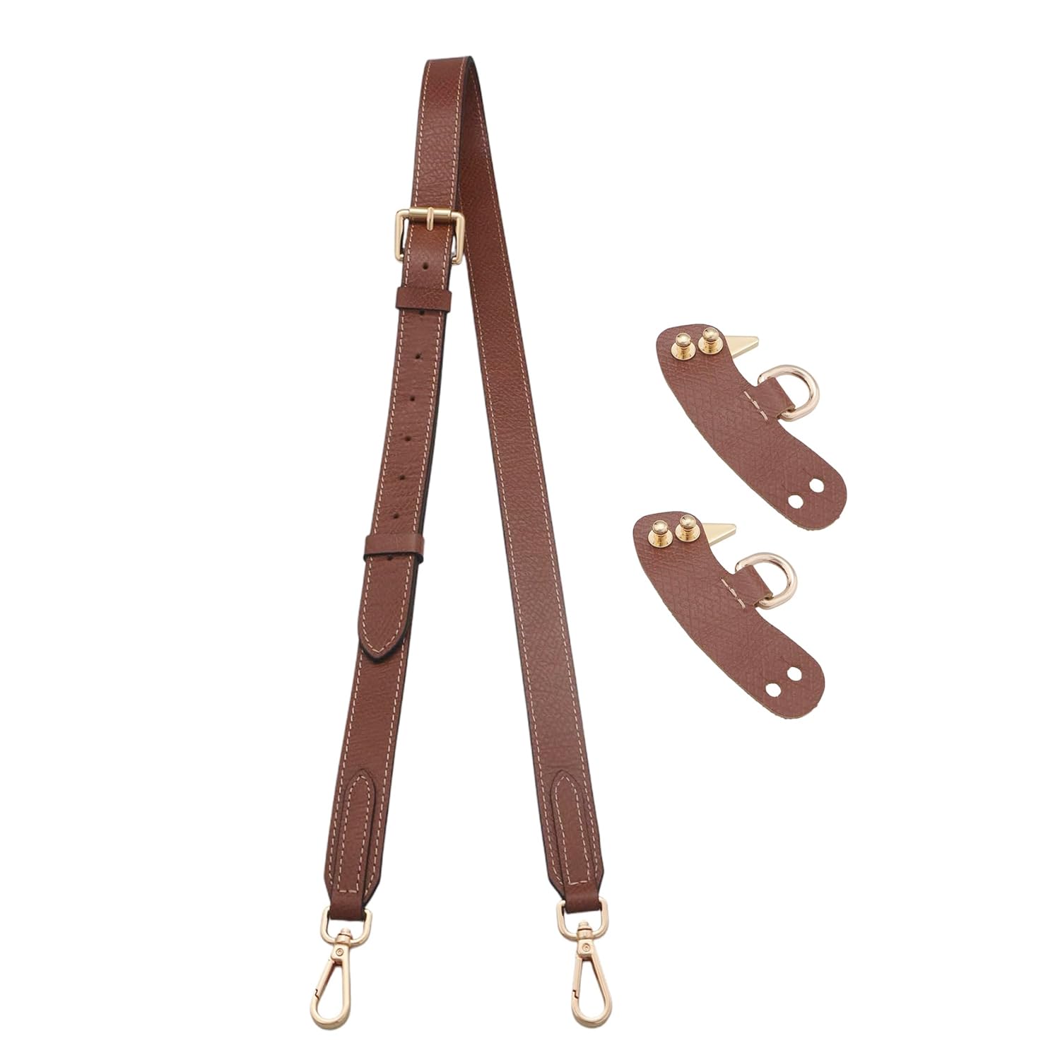Senral Wide Leather Purse Strap 2.5/3 cm DIY Genuine Leather Handbag Strap for Long Champ Small Handbags Bag Strap with Conversion Kits