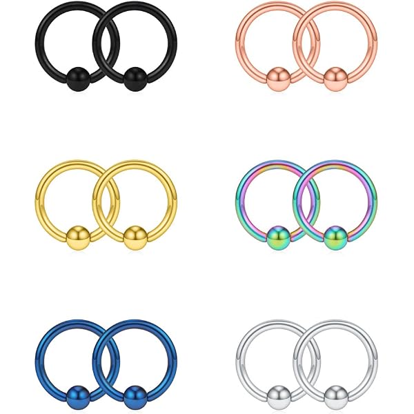 Wholesale Body Jewelry Captive Bead Rings Nose Hoops CBR#N# – APM