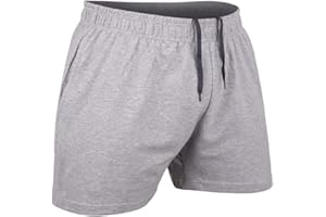 Muscle Alive Men Running Shorts with Pockets Athletic Clothing French Terry Cotton with 3 or 5 Inch