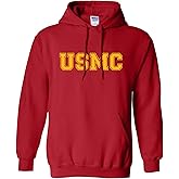 zerogravitee USMC Athletic Gold Adult Hooded Sweatshirt