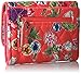 Vera Bradley Women's Cotton Riley Compact Wallet With RFID Protection, Coral Floral, One Size