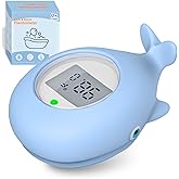 Baby Bath Tub Thermometer for Infant, Bathtub Water Temperature Room Thermometer, Safety Floating Bathing Toy, Newborn Essent