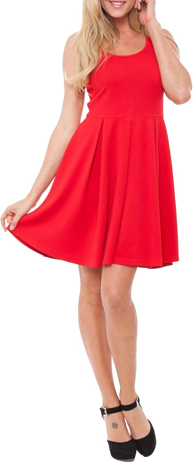 red flare dress
