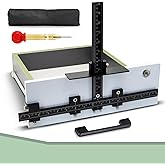Haootadiy Cabinet Hardware Jig,Aluminum Alloy Cabinet Handle Template Tool-Cabinet Jig for Fast and Accurate Installation of Handles and Pulls(Black)