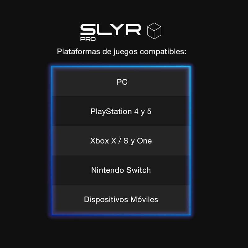 Skullcandy SLYR Pro Over-Ear Multiplatform Wired Gaming Headset, com perceção de som aprimorada, microfone AI, compatível com Xbox PlayStation e PC - Azul