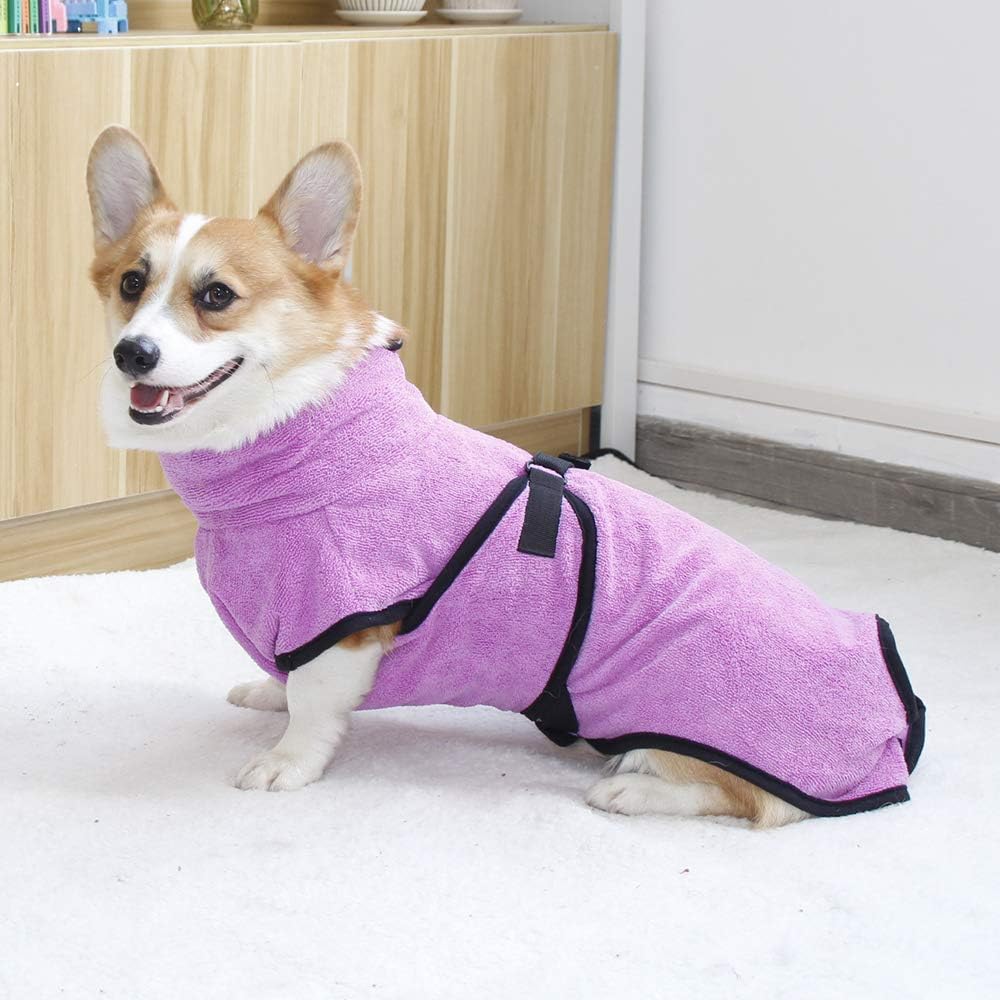 BbearT® Dog Bathrobe Microfiber Pet Bath Towels Super Absorbent Quick Drying For Cleaning Cats,Small Dogs Medium Dogs Large Dogs (L: Back Length-60cm - Image 3
