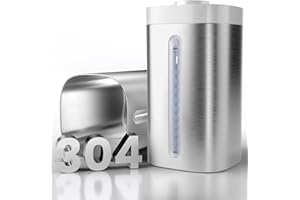Jack & Rose Stainless Steel Humidifier, Easy to Clean, Dishwasher Safe, Cool Mist Humidifiers for Bedroom