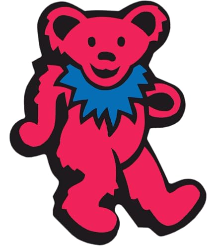 Amazon.com - Dancing Bear - Blue with Red Necklace - Bumper Sticker / Decal 