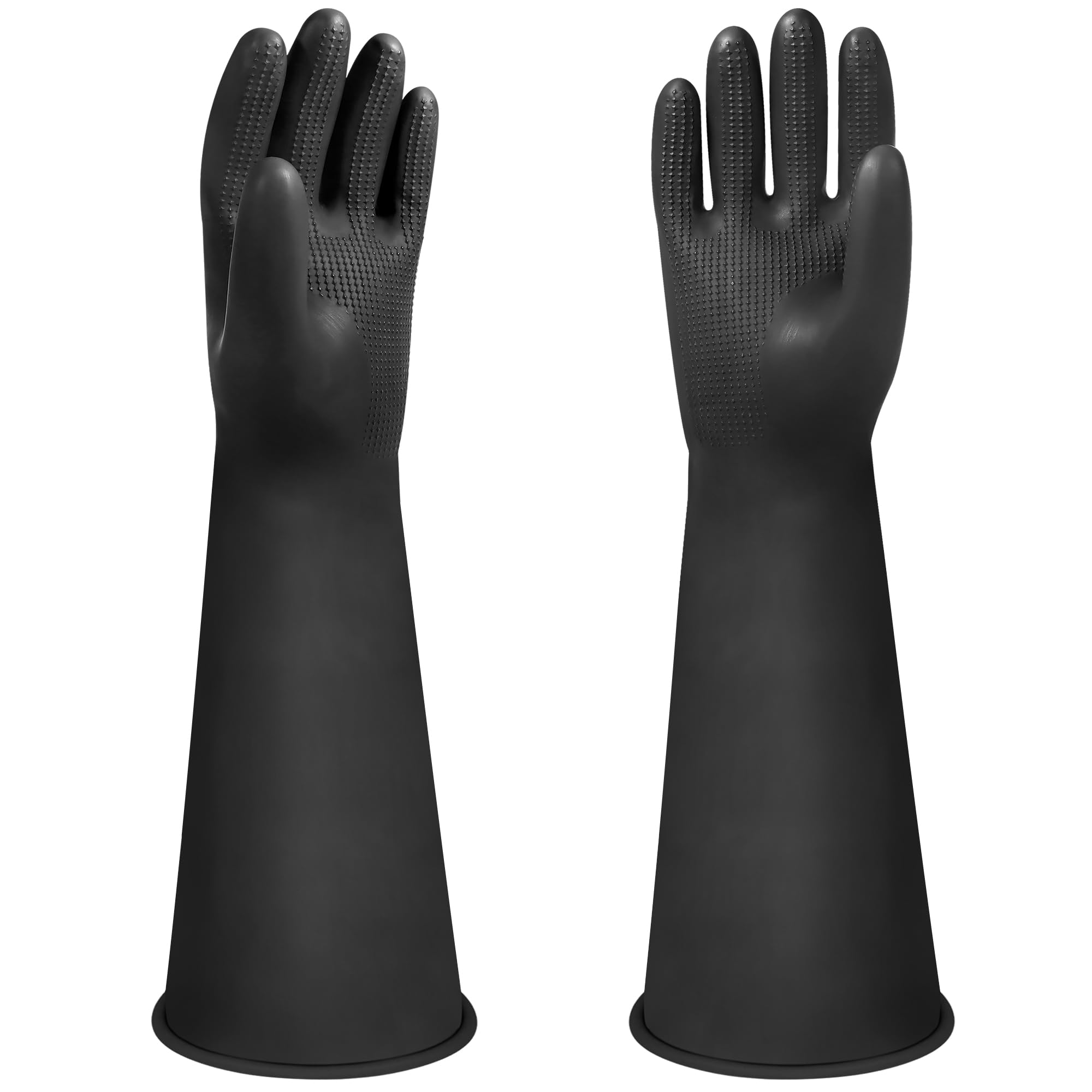 Albefer Heavy Duty Rubber Gloves 16" Long Rubber Gloves Drain PPE Safety Gloves Chemical Resistant Gloves Waterproof Work Gloves, Resist Strong Acid, Alkali and Oil, Non-Slip, 1 Pair — image 1