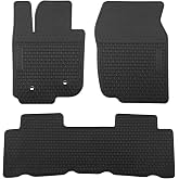 Lwope Car Floor Mats Custom Fit for Toyota RAV4 2006-2012 Black Rubber All Weather Protection Auto Floor Liners Heavy Duty Odorless