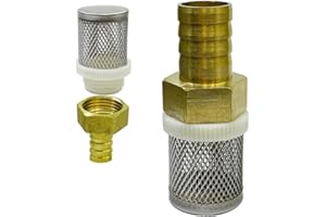 COTONLAKE Stainless Steel Filter Copper Tube Joint 19mm Diameter Hose Connection, Garden, Swimming Pool, Fish Tank Hose Filter, Suction Strainers Used to Remove Debris and Reduce Solid Entry(19mm)