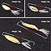 Fishing Lures Gold Metal Jig Lures Crankbait Casting Sinker Swimbaits Fishing Spoons with Treble Hooks and Feathers Bait for Striped Bass Lures Trout Freshwater Saltwater Fishing (Pack of 4)