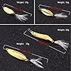 YONGZHI-Metal-Gold-Casting-Fishing-Spoons-Lure-Hard-Treble-Hook-BaitPack-of-4