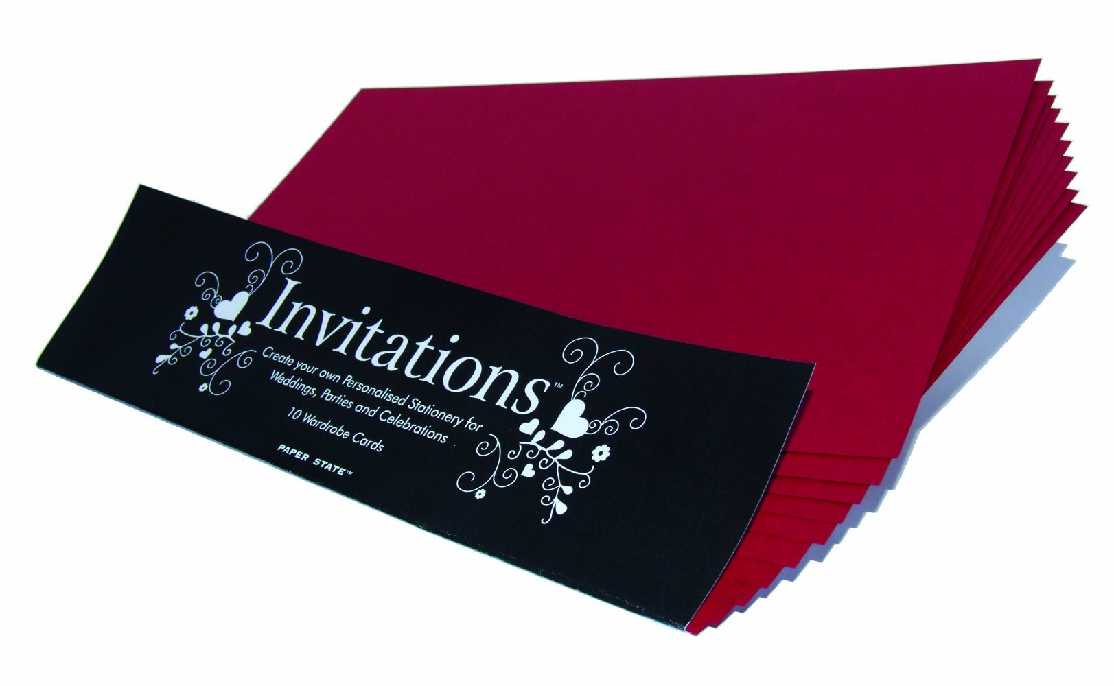 Paper State Invitations Wardrobe Card - Ruby (10 Sheets)