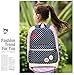 Moonwind Polka Dots Bow 3pcs Kids Book Bag School Backpack Handbag Purse Set for Girls Teen (Navy)