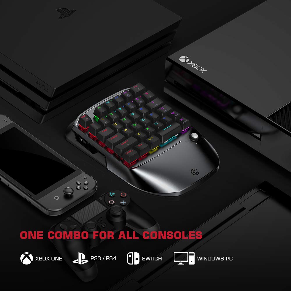 Gaming Keyboard and Mouse for PS4/Xbox One/Xbox Series X/S/Nintendo Switch/PC, GameSir VX2 AimSwitch Wireless Keyboard and Mouse Adapter with RGB Backlit, Controller Adapter for Computer and Consoles