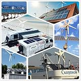 Giosolar 220W Wind Solar Hybrid Kit 100W Turbine 120W Panel Controller Cables view 9