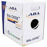 Infinity Cable Cat6e CMR Riser 600MHz UTP, 24AWG, Solid, Bare Copper, 1000 Feet, UL Certified, Ethernet Cable, Easy To Pull (