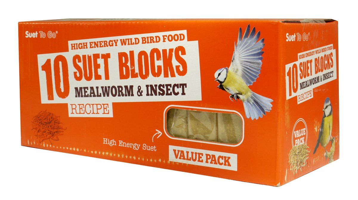 Unipet Mealworm & Insect Suet Blocks Value 10 Pack
