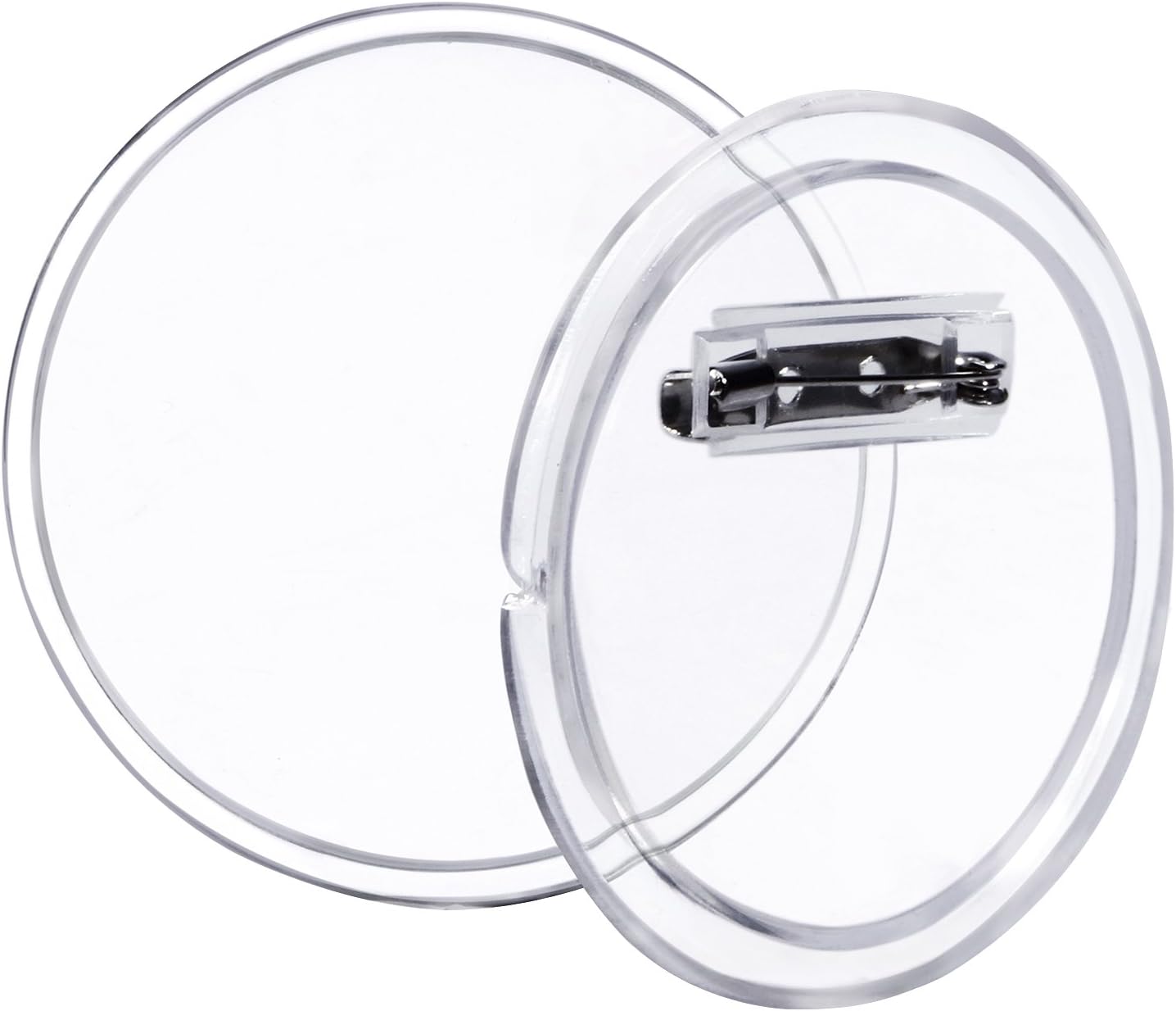 Resinta 30 Sets Acrylic Design Button Clear Button Badges Kit with Pin for Craft Supplies or DIY Badges (1.5 Inch)