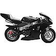 sxvbdway Mini Motorcycle for Adults Kids Pocket Bike Dual Headlights Pocket Rocket Motorcycle Small Bike Rubber Handlebars Strong Power 2-Stroke 49cc Over 8 Years Old Kids Gas Motorbike