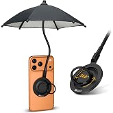 Magnetic Phone Umbrella for Sun,Outdoor Phone Sun Shade Shield with Flexible Angle Design &amp; Rotatable Phone Ring,Umbrella for iPhone 17 16 15 14 Pro Max Plus All Phone Anti-Glare Pool Beach Essentials