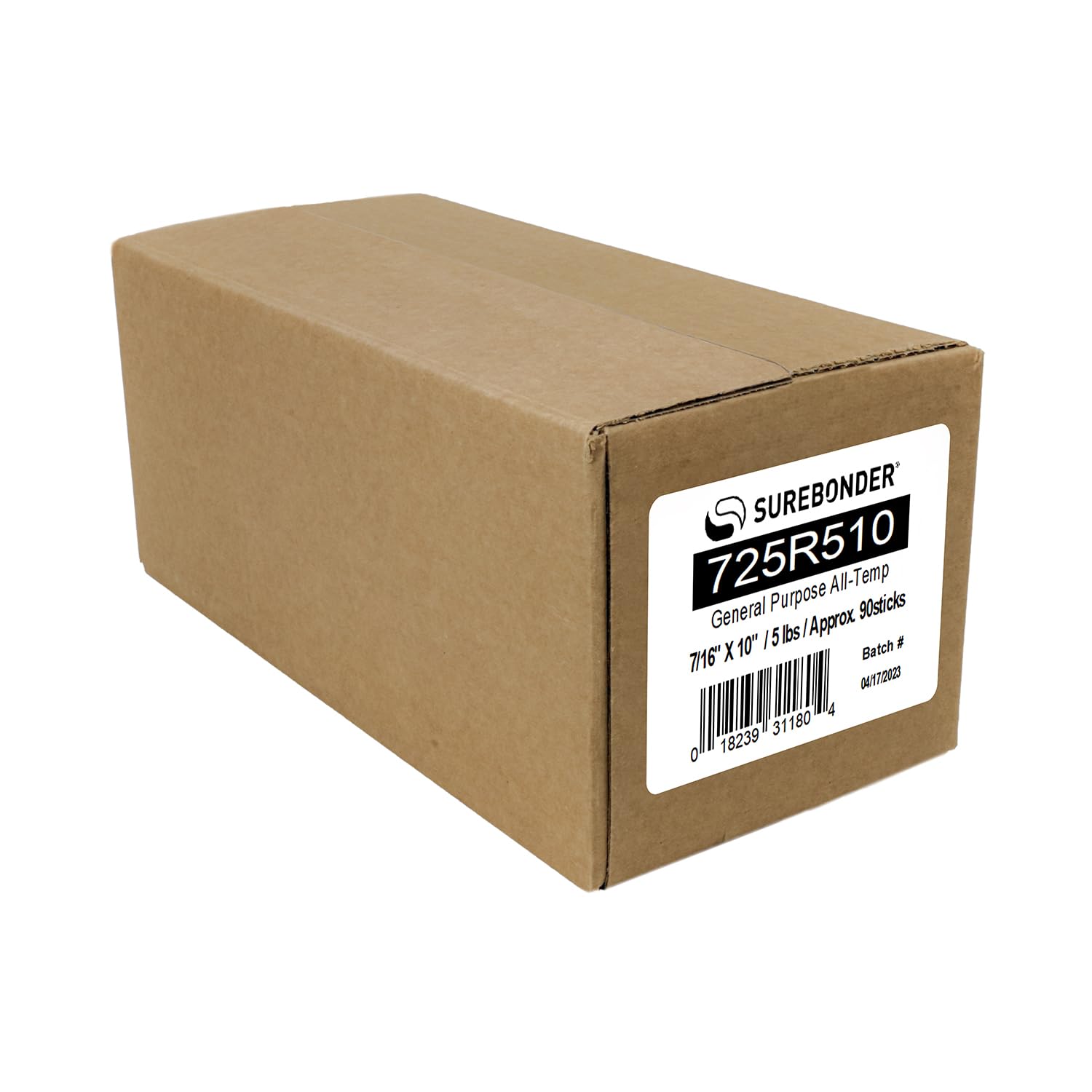 Surebonder All-Temperature, All-Purpose 5 lb Box of 10-Inch Full-Size Hot Glue Sticks for Crafts/DIY - About 94 Glue Sticks Per Box, Clear