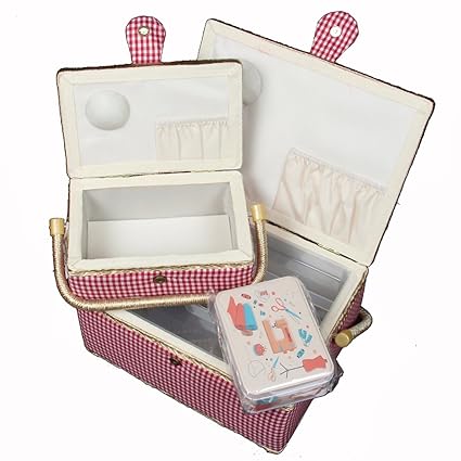 Natur Muster In Rot Weiss Easymaxx 08242 Nahkasten Landhaus Stil 76 Teile Sidra Hospital