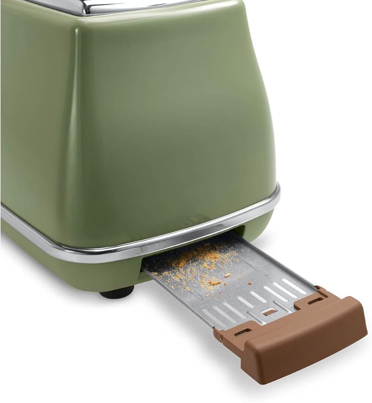 CTOV 2103.GR Icona Vintage Toaster 900 W, 2 fatias, Aço Inoxidável, verde