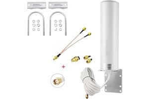 High Gain 10dBi SMA Male Wide Band 3G/4G LTE 5G Modems, Routers, & Cell Boosters Omni-Directional Outdoor Fixed Mount Antenna for Verizon, AT&T, T-Mobile Mobile Cell Phone 4G LTE Router, Eifagur