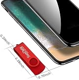 SunData 64GB USB 3.0 Flash Drive 3 Pack Metal Swivel Thumb Drive Black Blue Red view 4